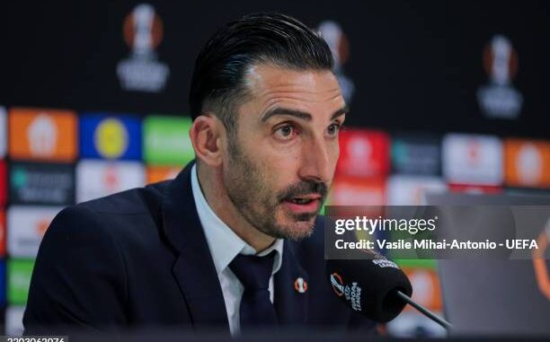bucharest-romania-elias-charalambous-head-coach-of-fcsb-speaks-to-media-at-the-press